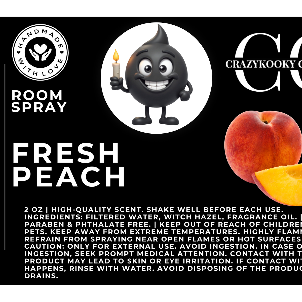 FRESH PEACH - Room Spray, 2oz