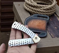 Handmade Cowboy Pocket Knife - 3” Farrier Rasp Blade Belt Sheath
