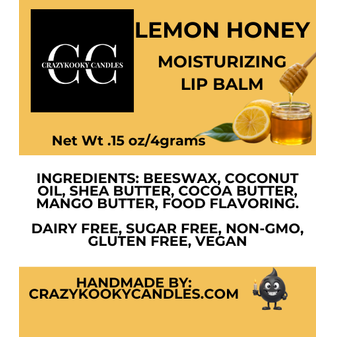 LEMON HONEY Lip Balm, 0.15oz