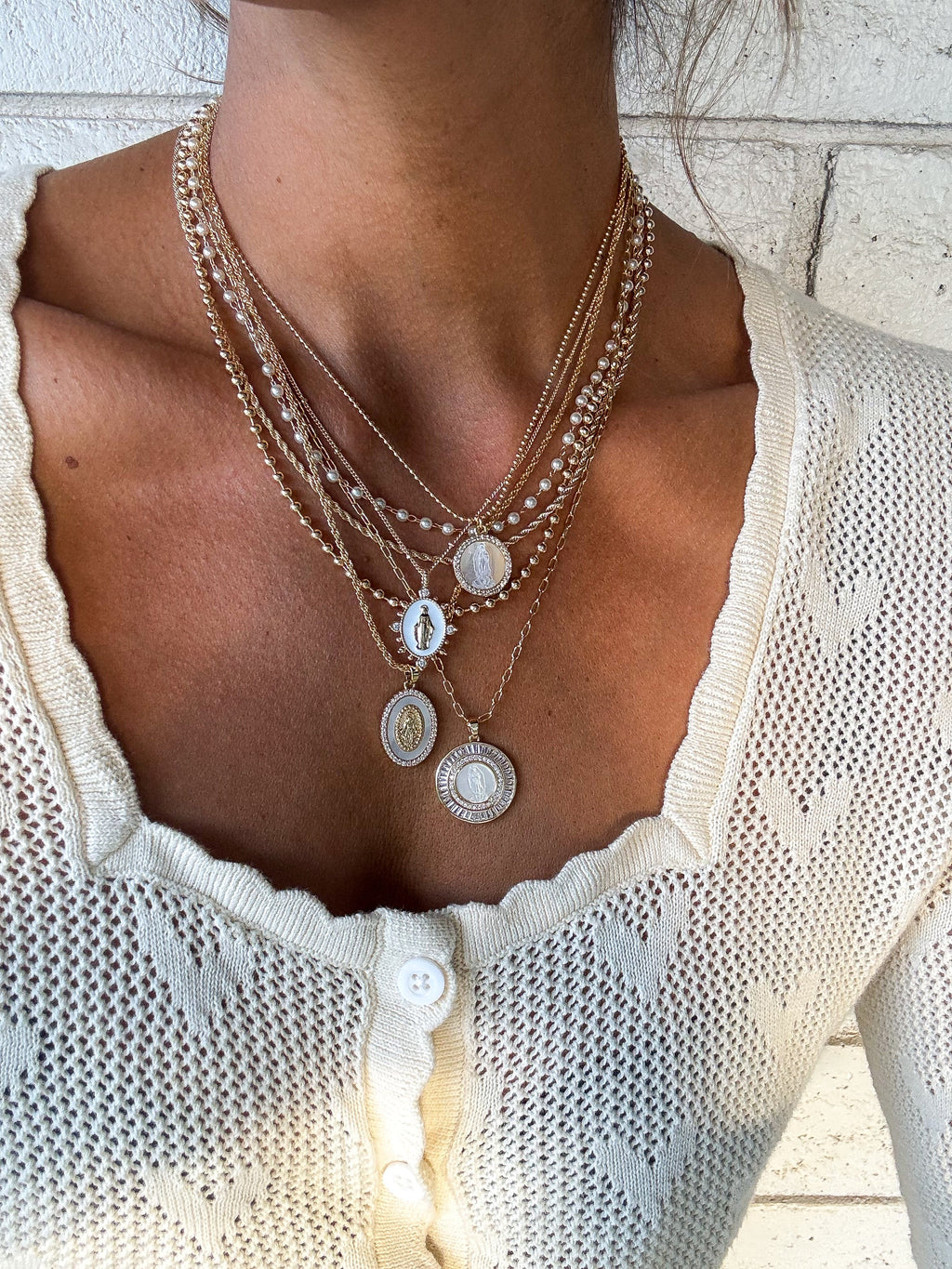 Petite Mother Mary Necklace
