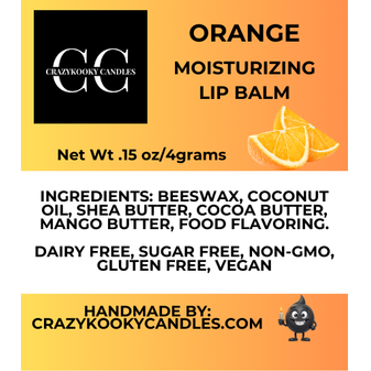 ORANGE, Lip Balm, 0.15oz