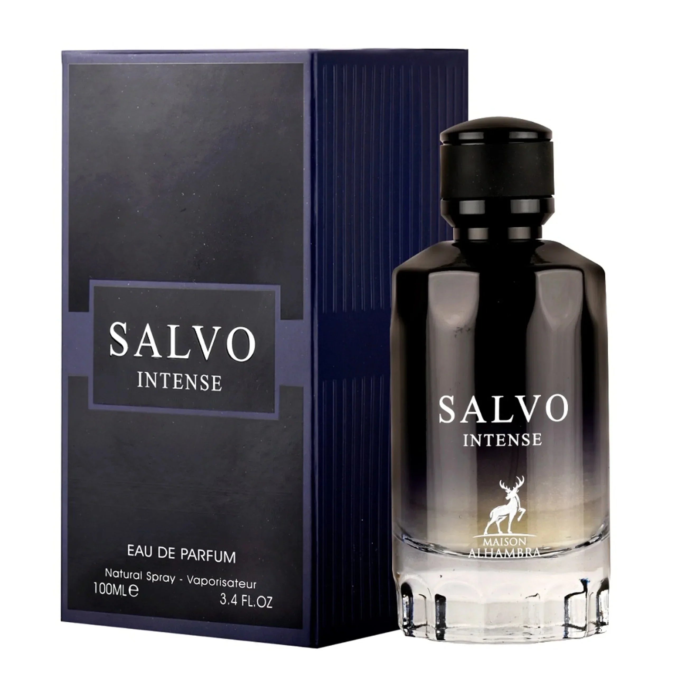 Salvo Intense by Maison Alhambra Eau de Parfum for Men 3.4 oz