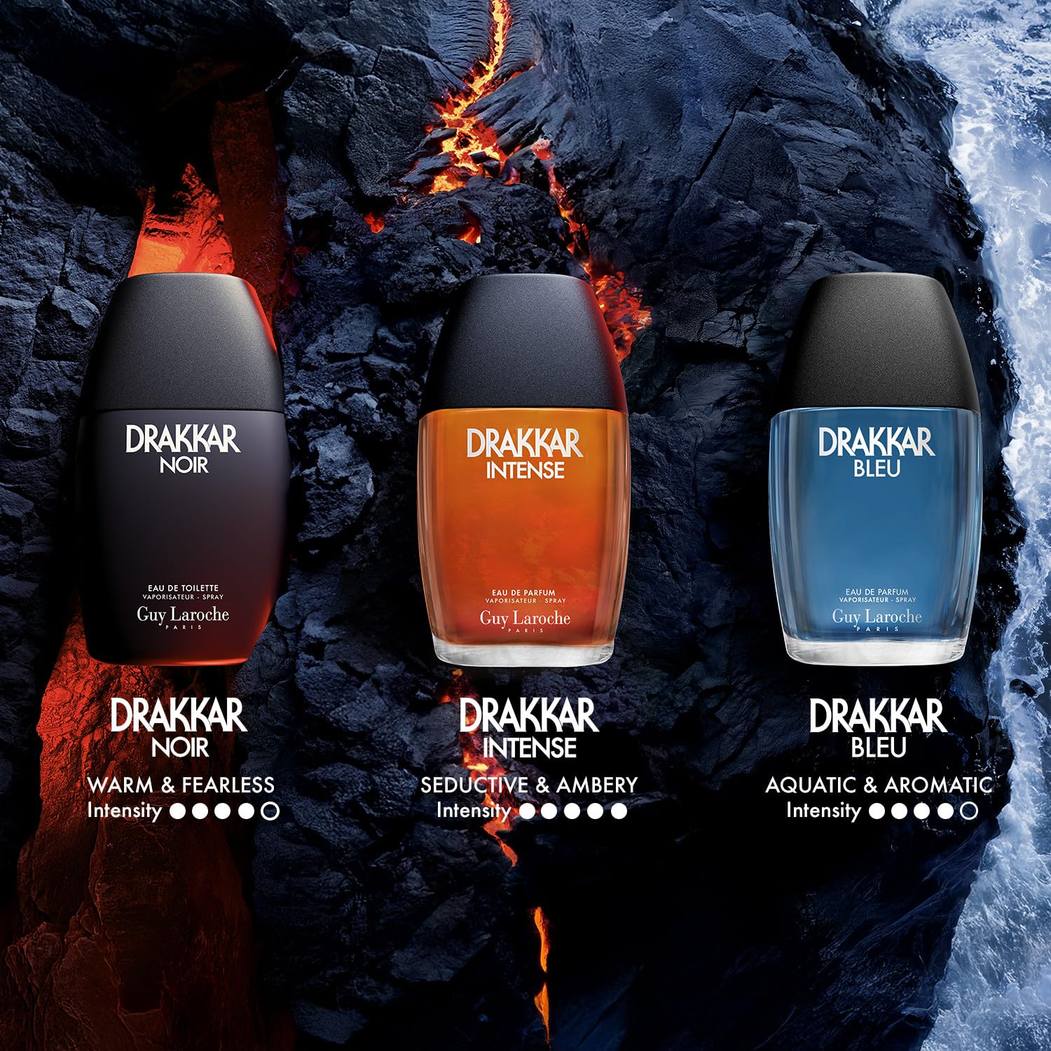 Drakkar Intense by Guy Laroche Cologne for Men EDP 3.4 oz