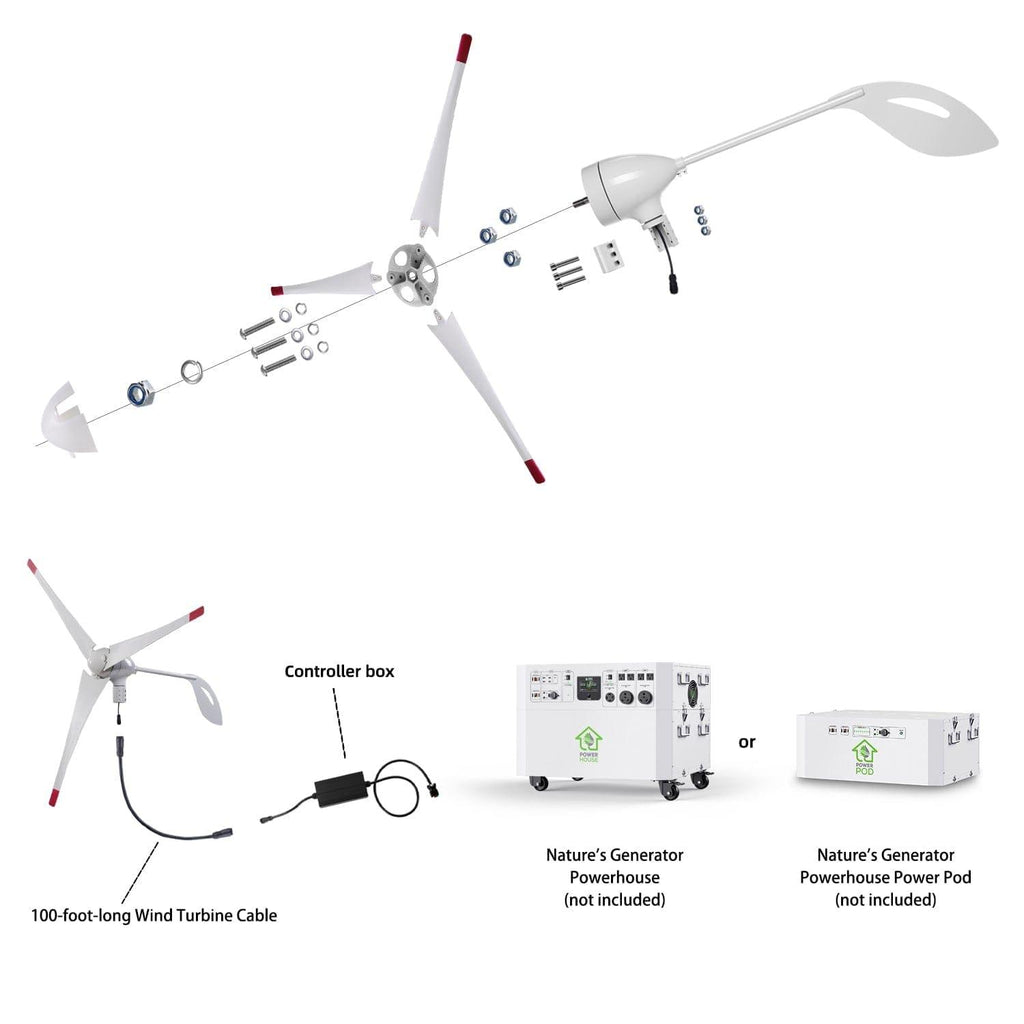 Nature's Generator 350W Wind Turbine